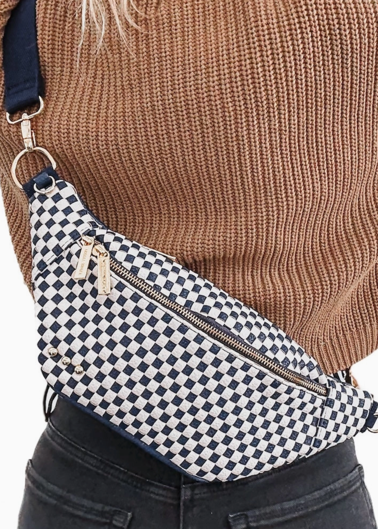Easterly Bum Bag Checker Navy
