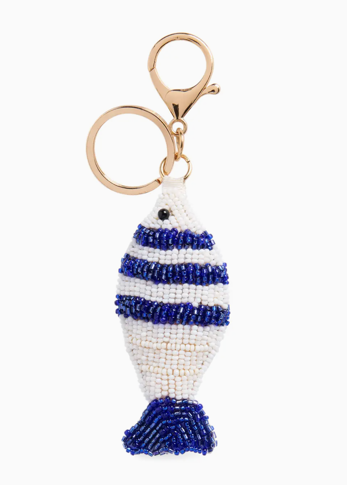 Fish beaded bag charm