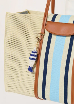 Fish beaded bag charm