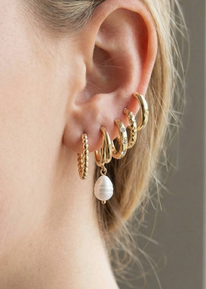 Pearl Hoop Set