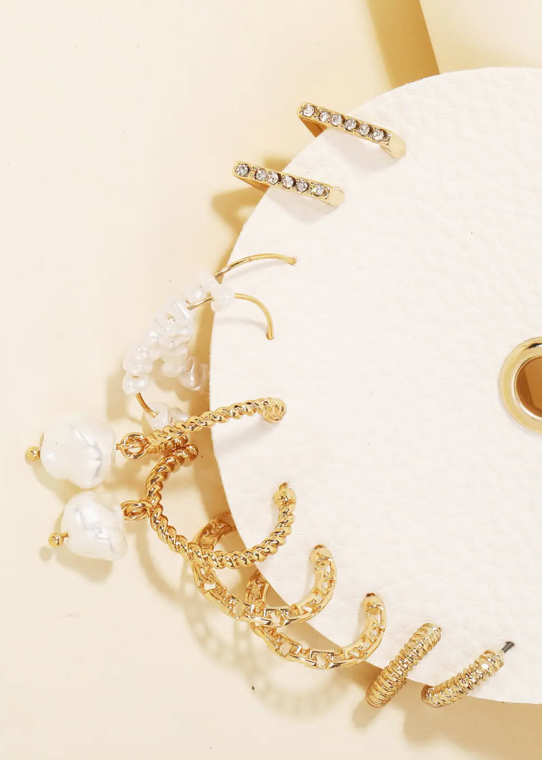 Mini pearl Hoop set