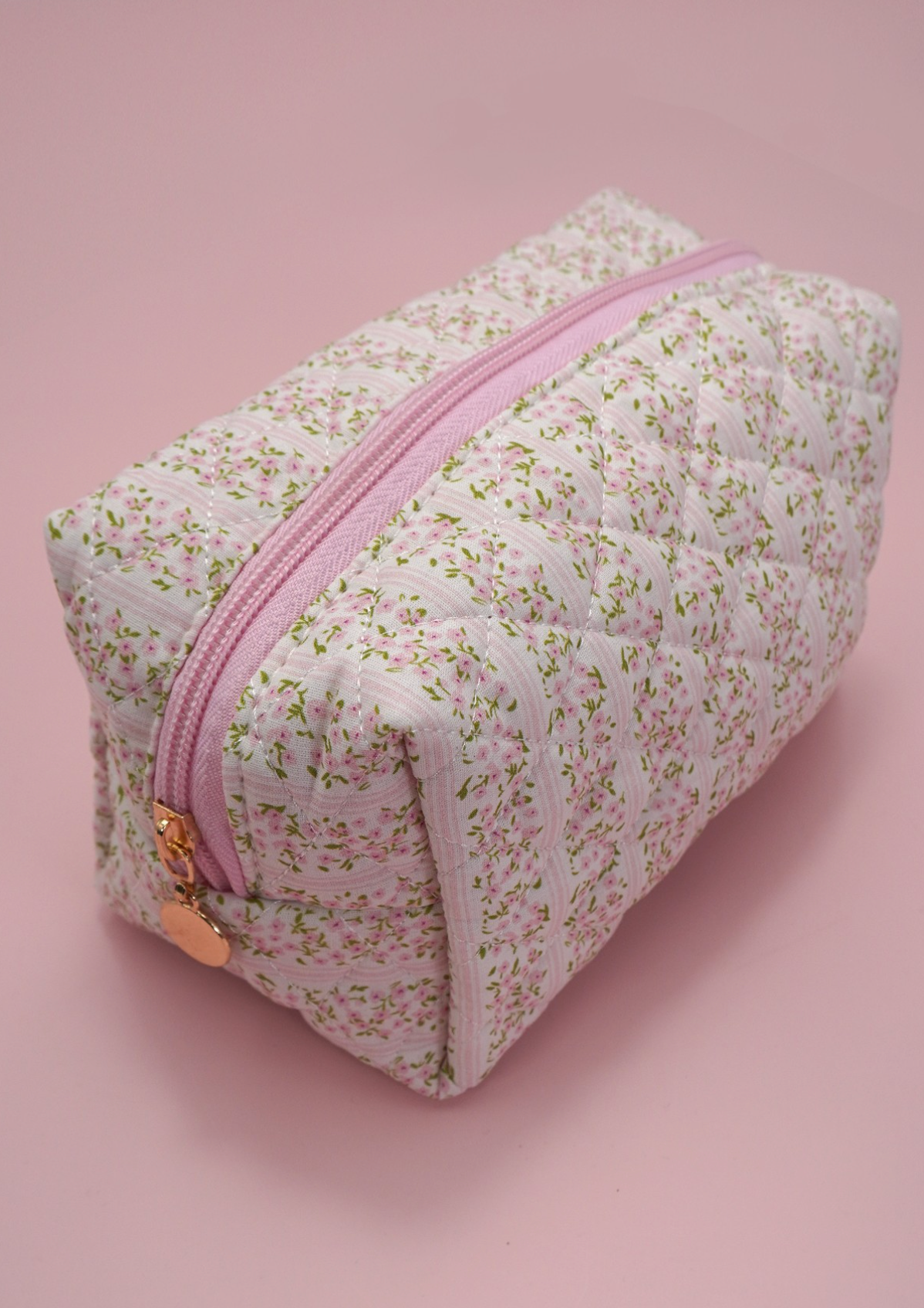 Quilted Floral Pouch