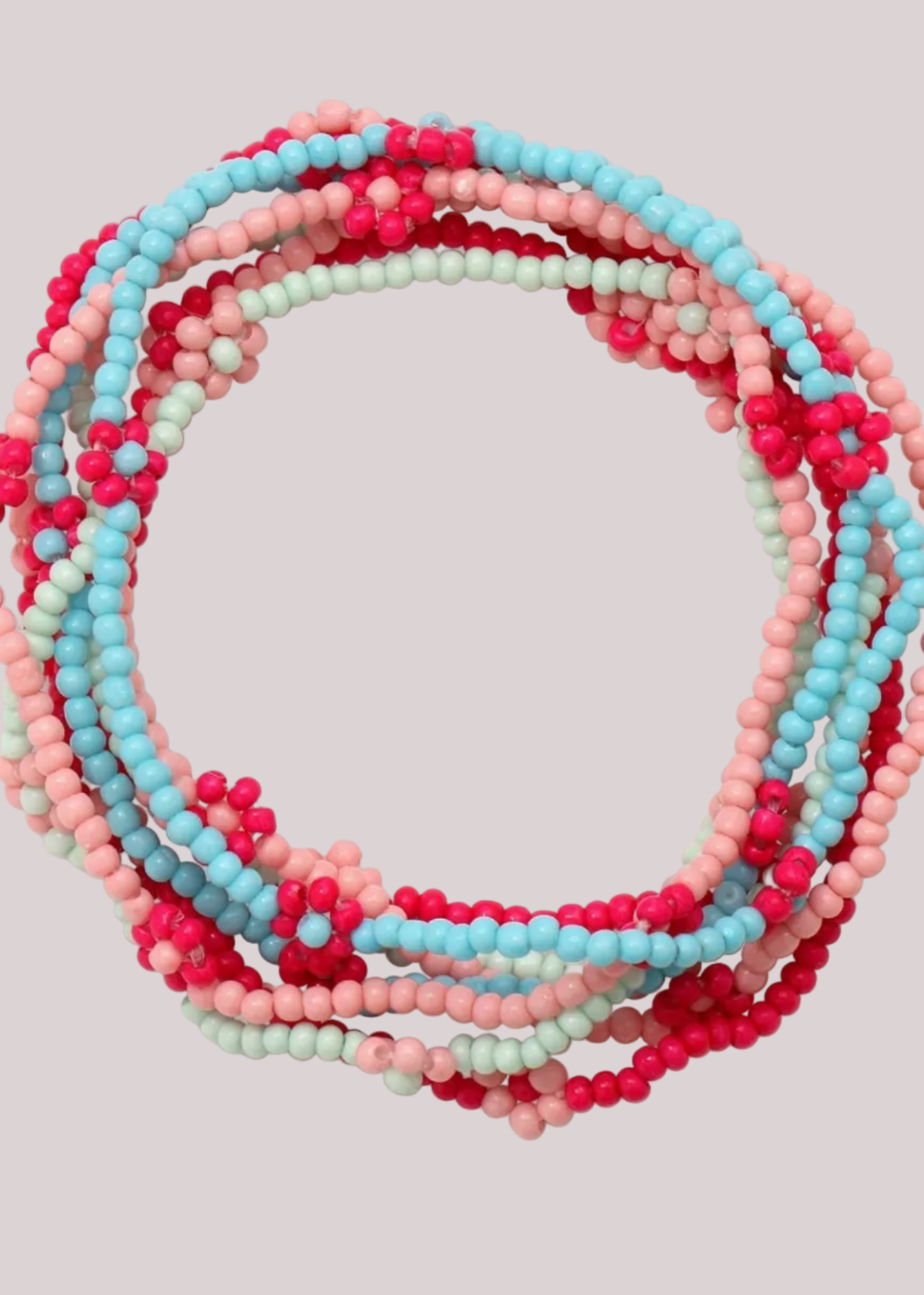 Beaded flower bracelet