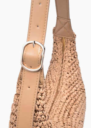 Natural woven Hobo