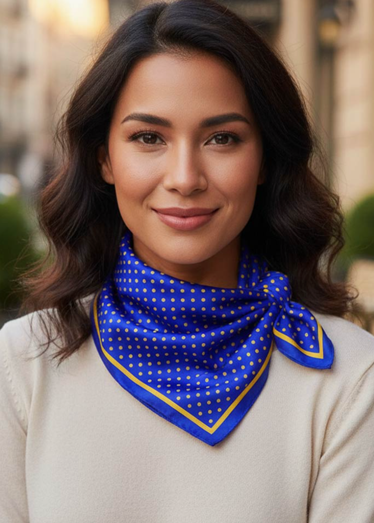 Lindy Scarf Blue dots