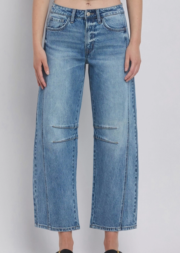 Jean Femme Mustang Marla Bleu Coupe Large Jambe Droite - Taille W31 L32 - Neuf Avec étiquettes