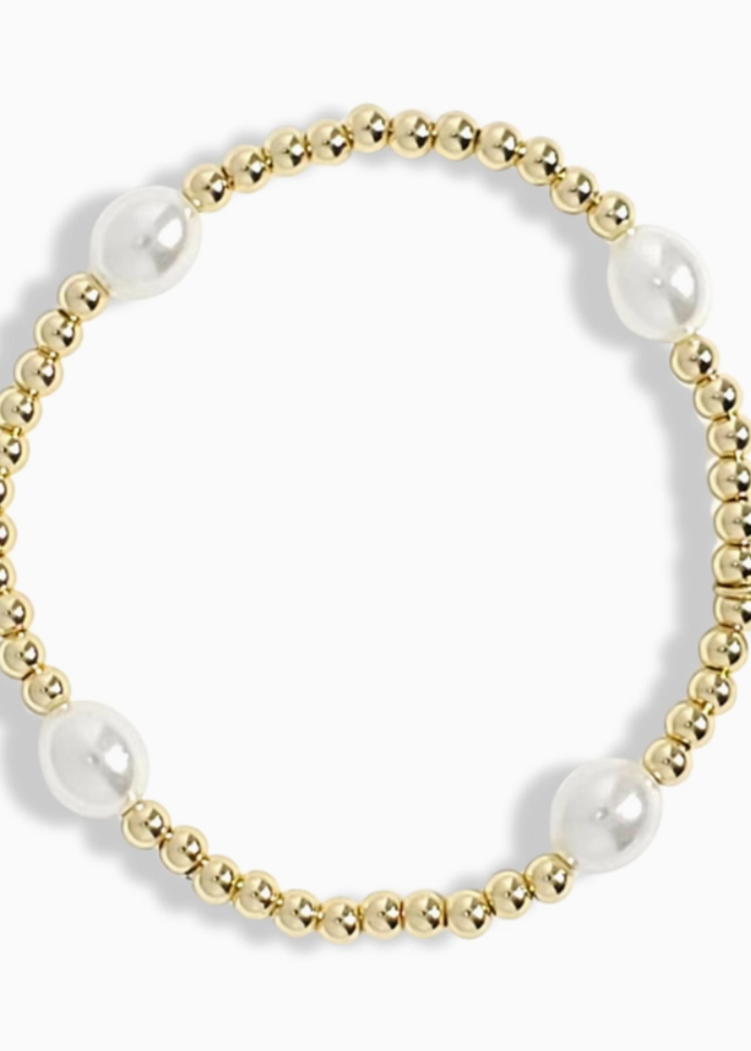 Kristen Bracelet Gold /Pearl 10mm