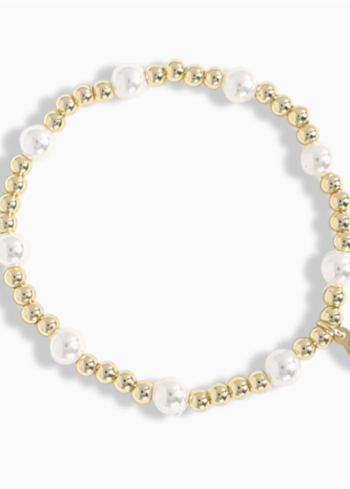 Kristen Bracelet Gold /Pearl 6mm