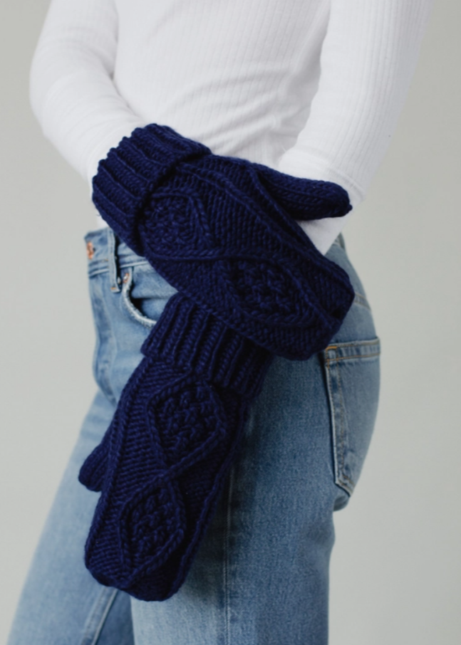 Ski Bum Mittens Navy