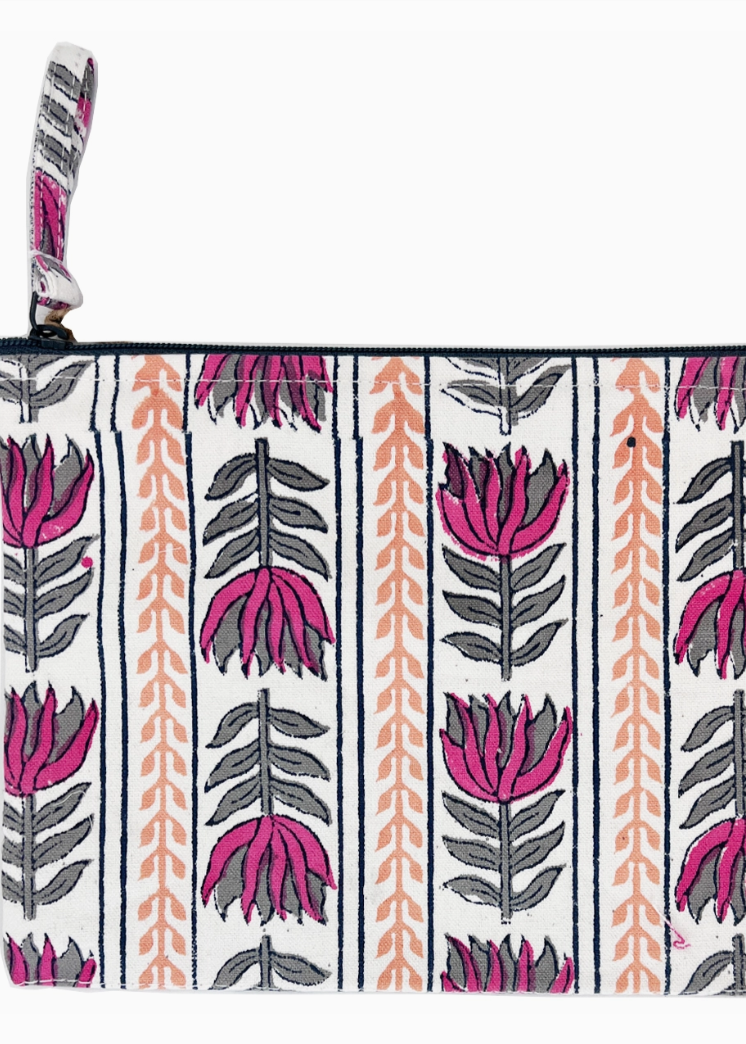 Cranberry Blooms Pouch