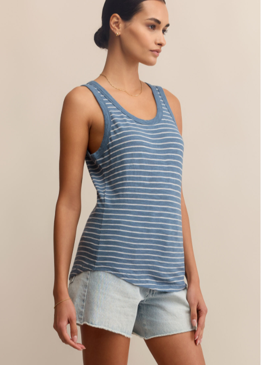 Tally Tank Blue Stripe