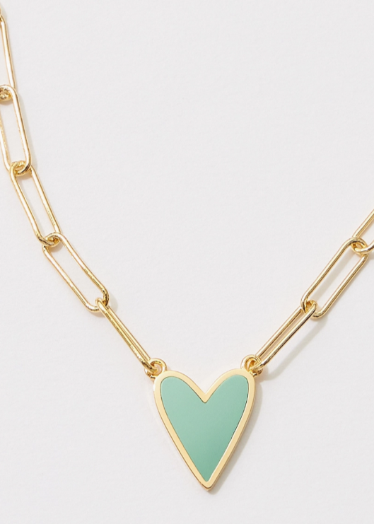 Heart Throb Necklace Mint