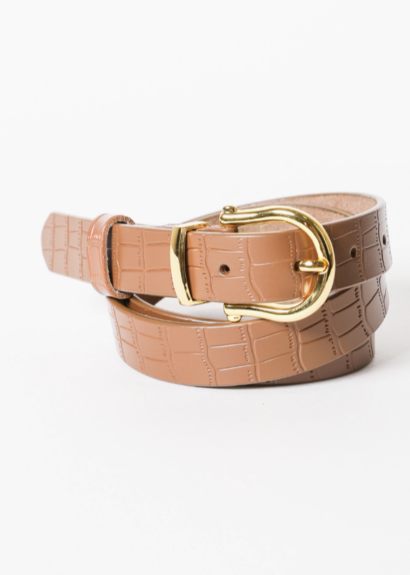 Croc Belt Mocha