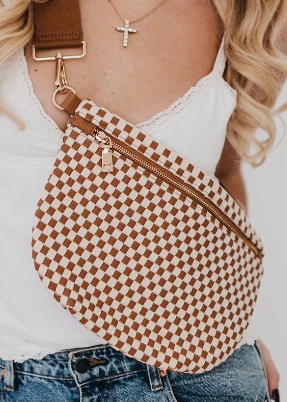 Westerly Crossbody Brown Check