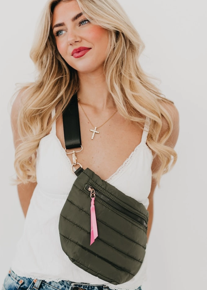 The Puff Crossbody Olive