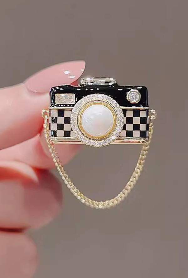 Camera Brooch