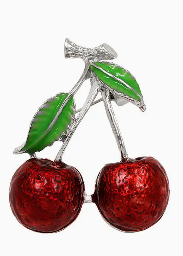 Cherries Brooch