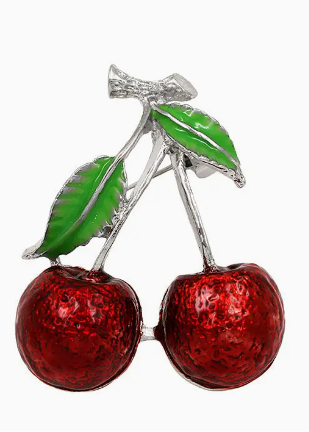 Cherries Brooch