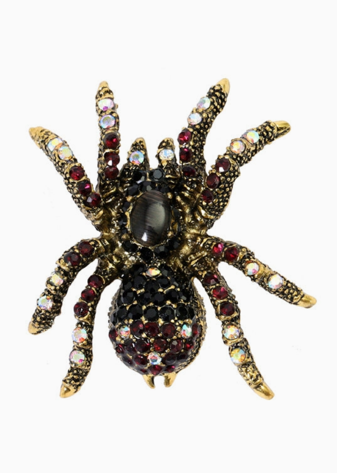 Black Spider Brooch