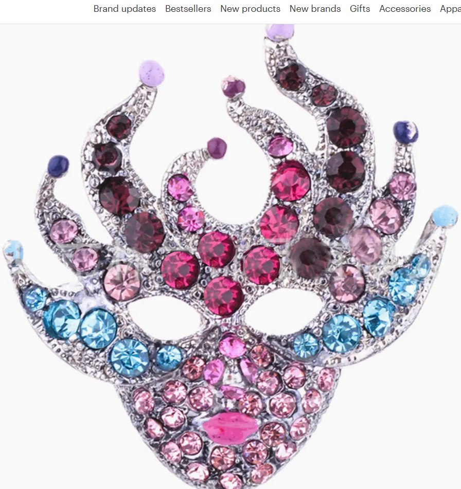 Mask Brooch