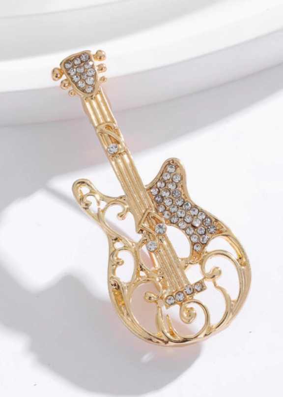 Guitar Brooch