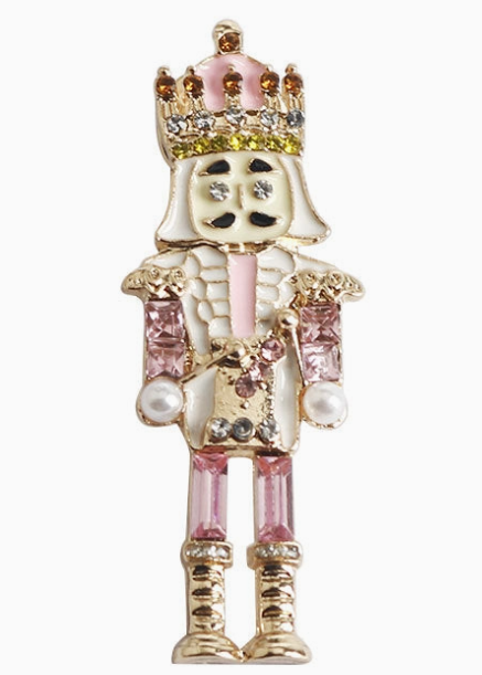 Nutcracker Brooch Pink