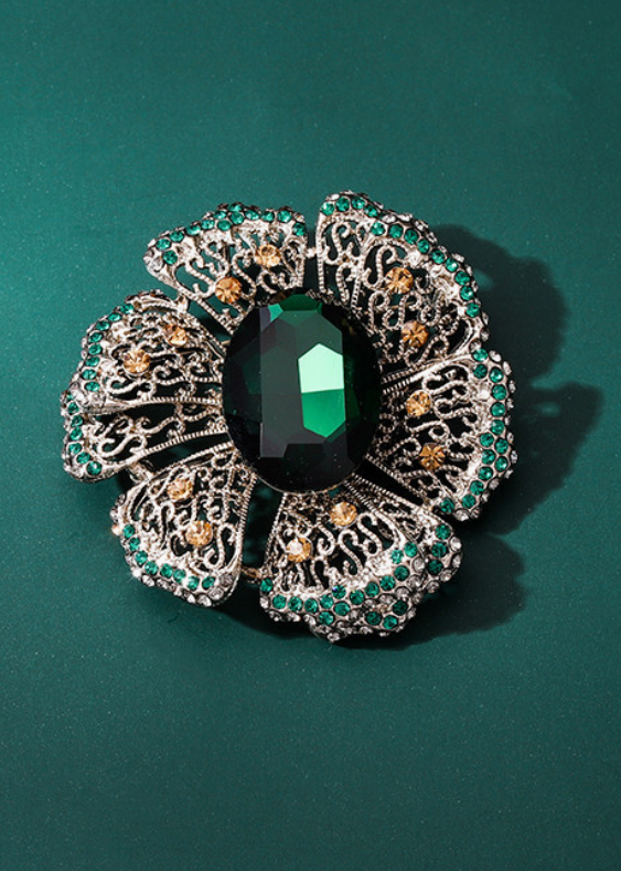 Emerald Brooch