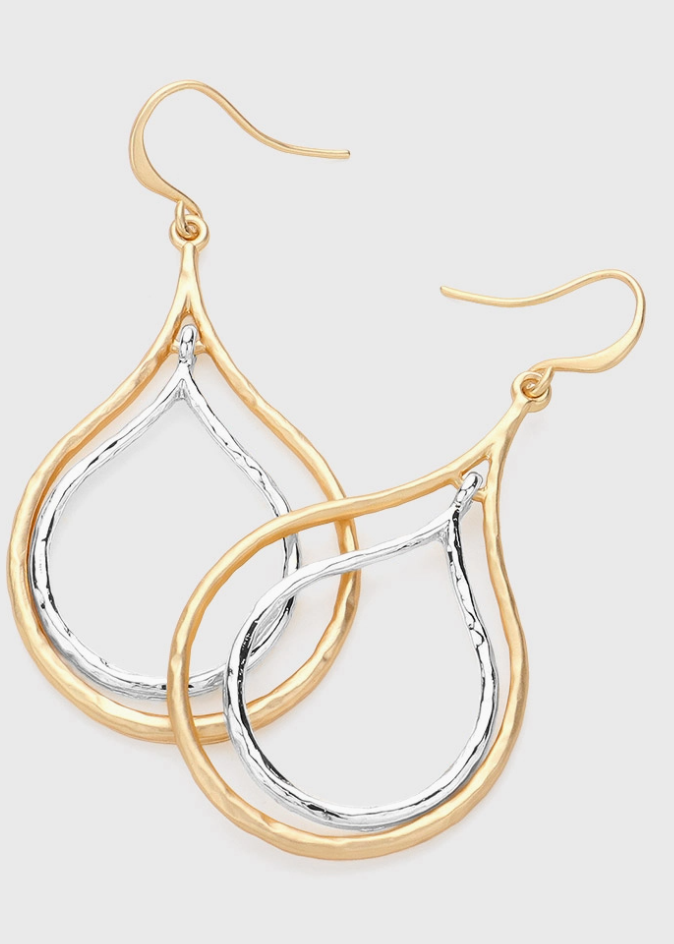 Mixed Teardrop Earrings