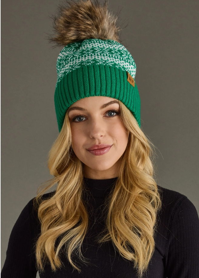 Snowflake Beanie Green