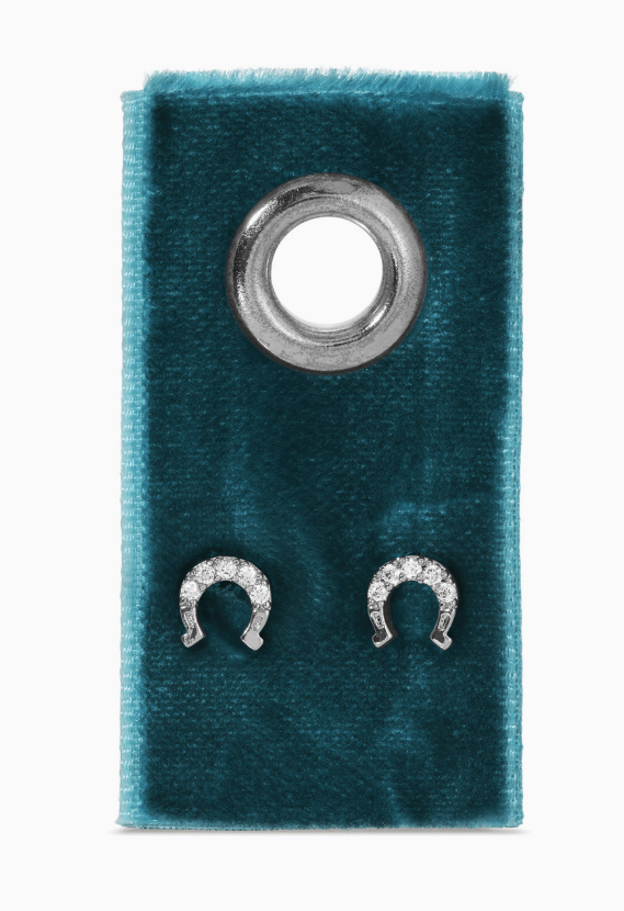 Horseshoe earrings silver