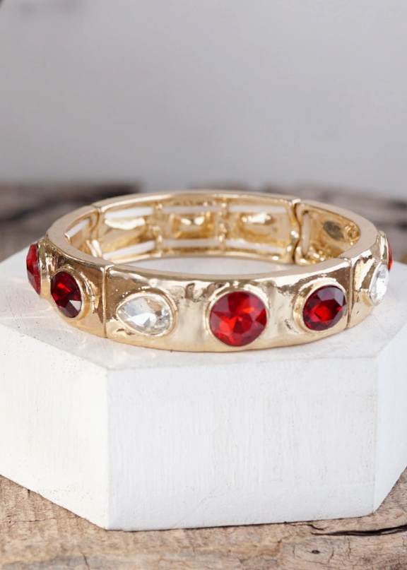 Crystal Bangle Red