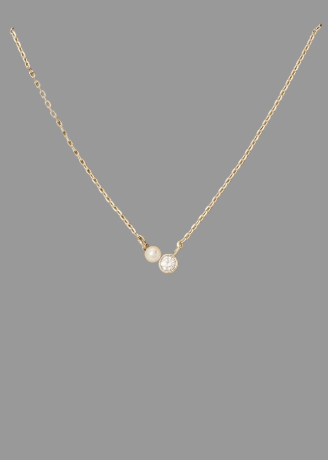 Minnie Pearl Necklace Silver