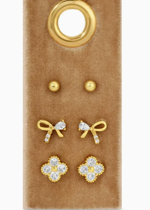 Bow Earring Trio
