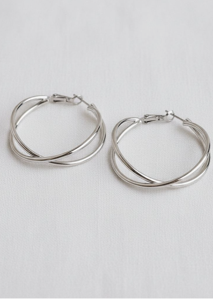 Zelda Hoops Silver