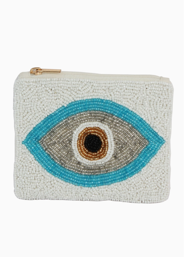 Evil Eye Pouch Turq