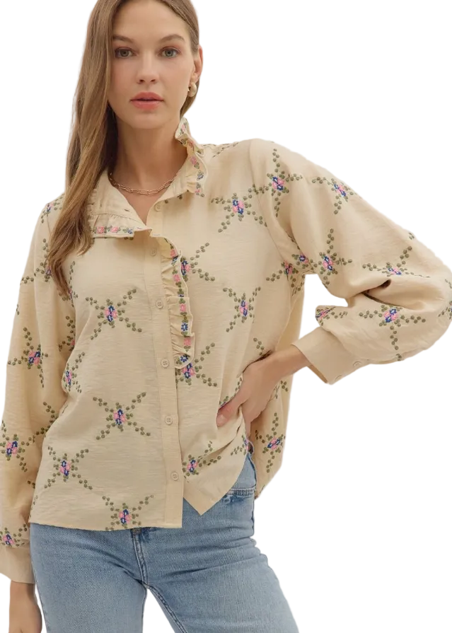Trellis Blouse Cream