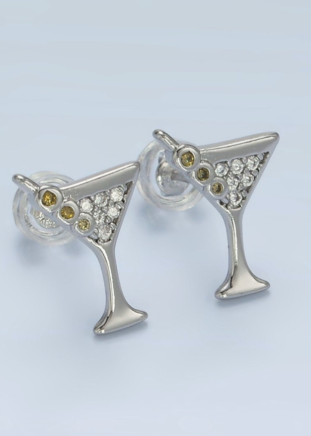 Martini Studs Silver