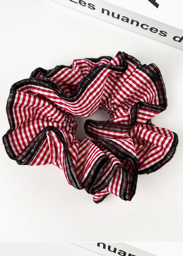 Red Gingham scrunchie