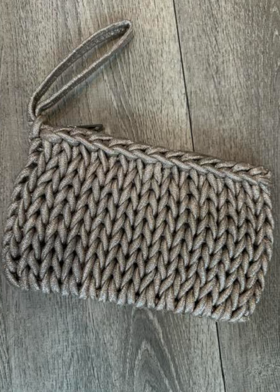 Jaylin Clutch Silver Champagne