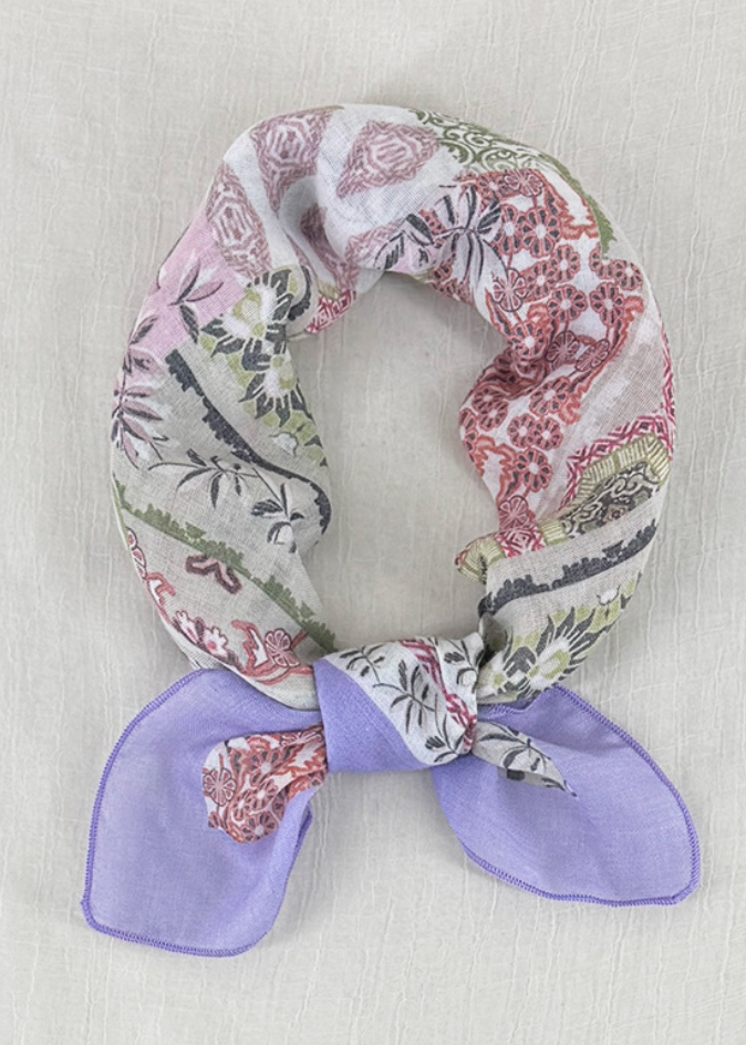 Market Scarf Pnk/Grn