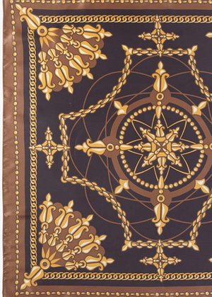 Compass Scarf Brown