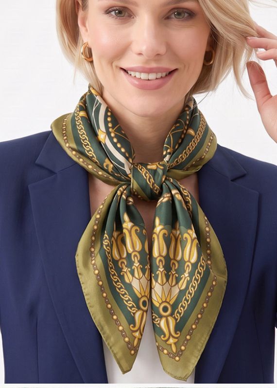 Compass Scarf Green