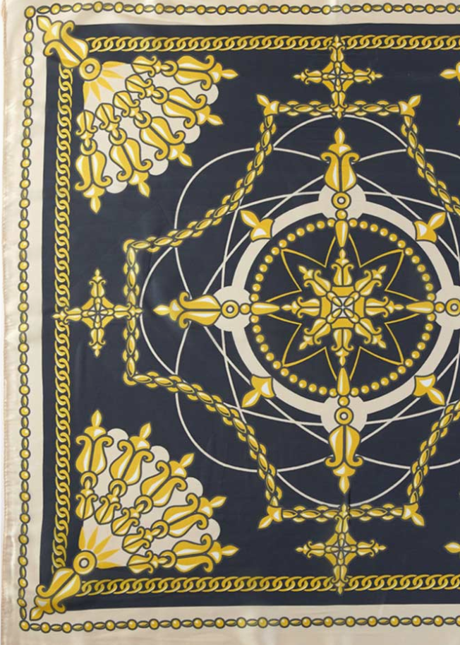 Compass Scarf Blue