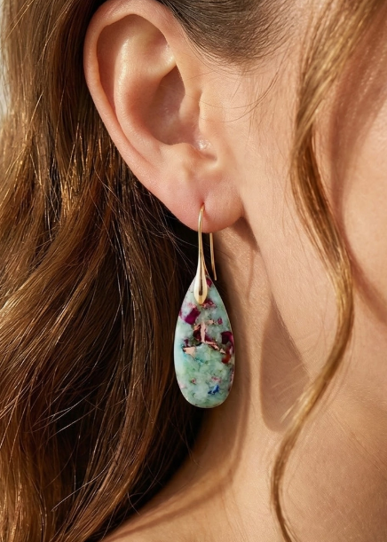 Jasper Teardrop Earrings