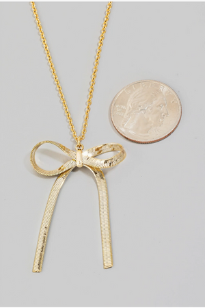 Herringbone Bow Necklace