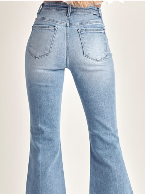 パンツ WISH FOR EVER:RIGID CLASSIC CURVE DENIM Oversize Rounded Denim Jeans in VINTAGE LIGHT INDIGO