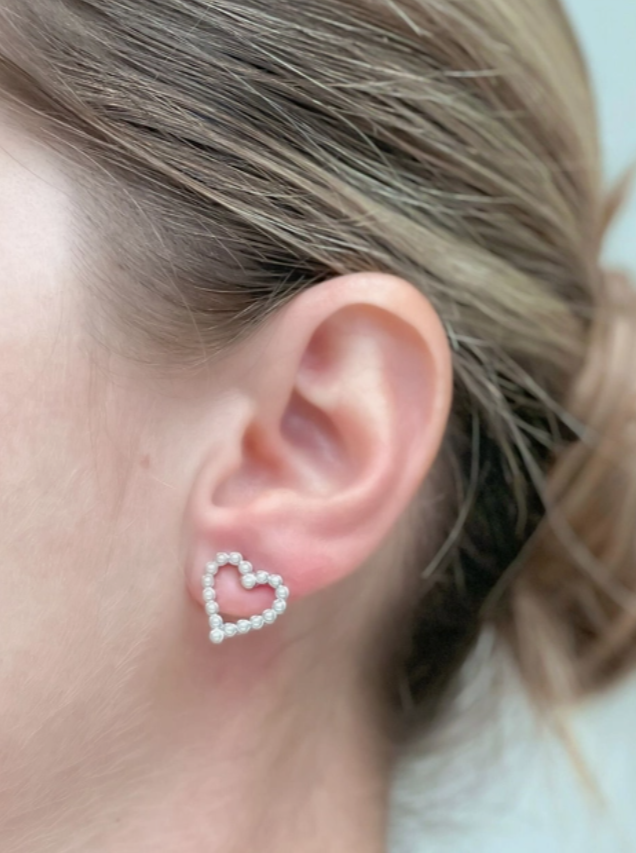 Lyla Heart Beaded Earrings