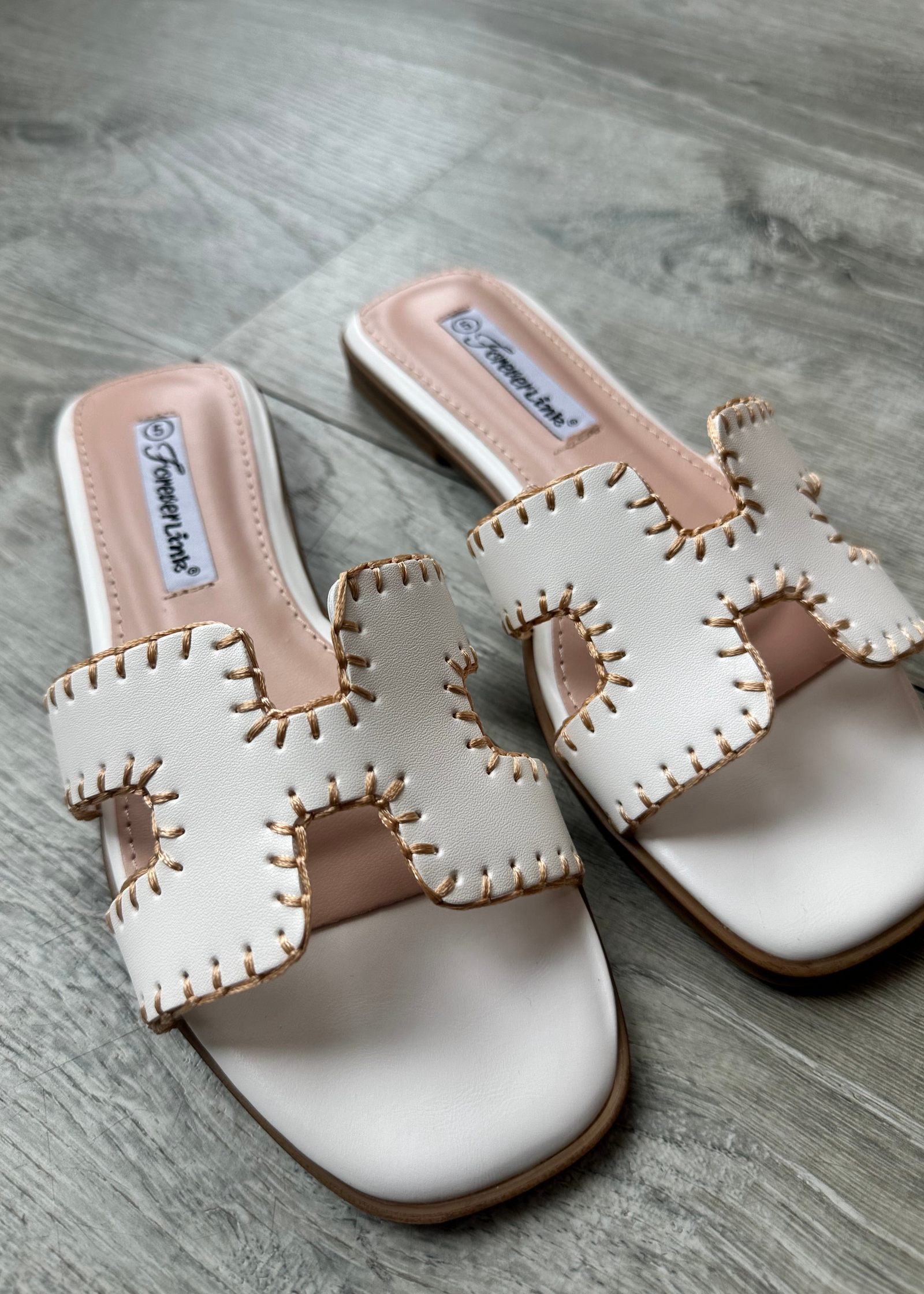 Driftwood Sandals White