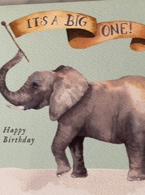 Big One Elephant Card