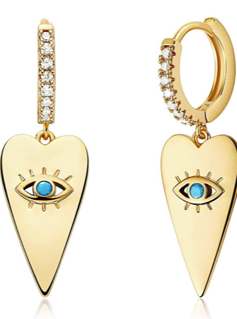 Heart Eye Earrings